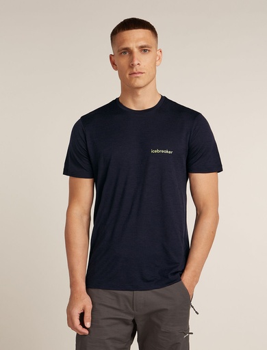 Men's Merino 150 Tech Lite SS Tee IB Wordmark Midnight Navy