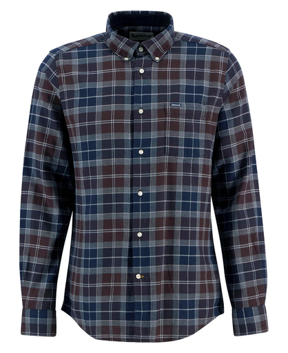 Fortrose Tailored Tartan Shirt Heren Midnight Oak Tartan
