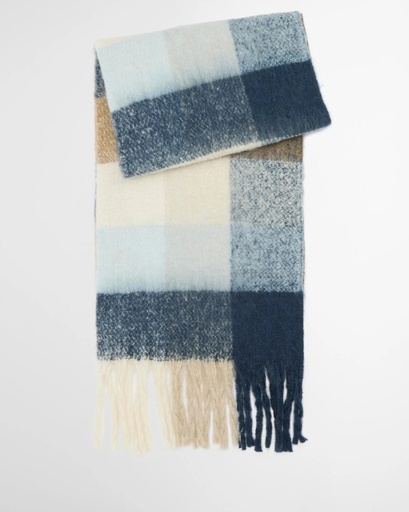 [LSC0460 BL17] Marie Scarf Iceblue Check