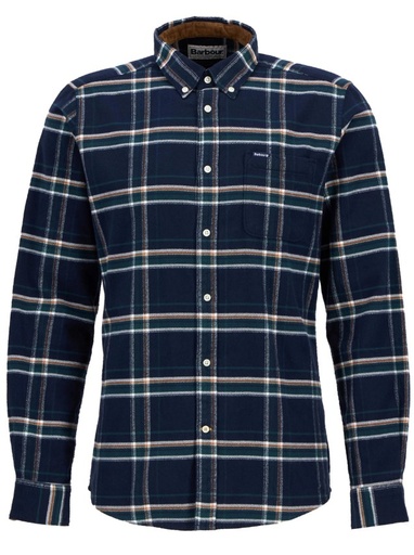 Ronan Tailored Checked Shirt Heren Inky Blue