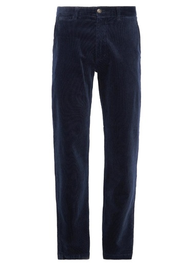 Stretch Cord Tailored Trouser Navy