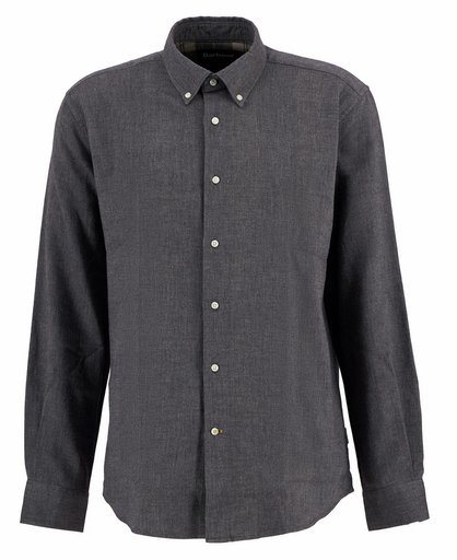 Tamish Regular Herringbone Shirt Heren Grey Marl