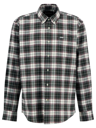 Telfield Regular Checked Shirt Heren Olive