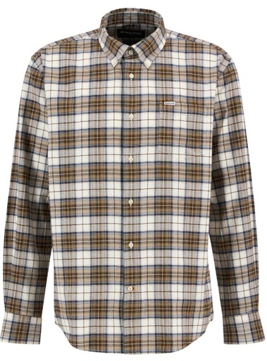 Telfield Regular Checked Shirt Heren Stone