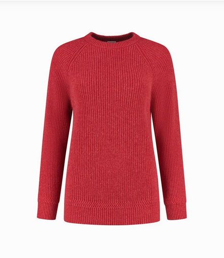 Women's Essential Crewe Sweater  Fiery Red