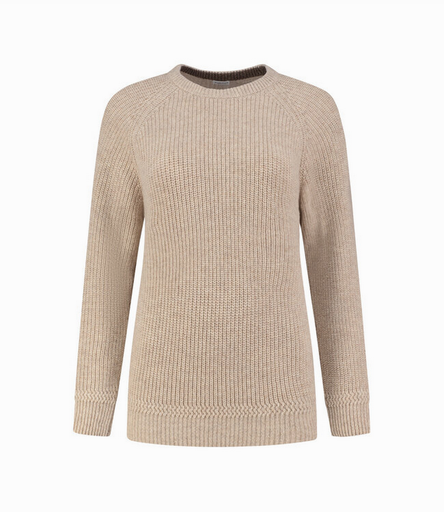 Women's Essential Crewe Sweater  Light Beige