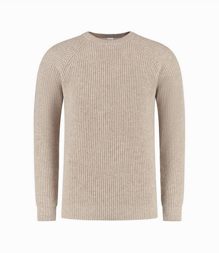 Men's  Essential Crewe Sweater  Beige