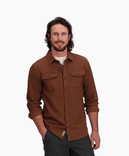 Bristol Organic Cotton Twill L/S Heren Saddle