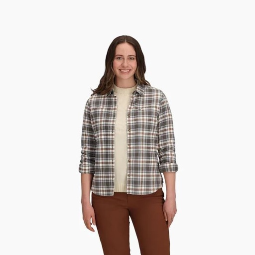 Lieback Organic Cotton Flannel L/S Dames Everglade Bodega Bay Pld