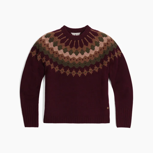 Rockcraft Wool Crew Dames Loganberry Htr Snowcreek Pt