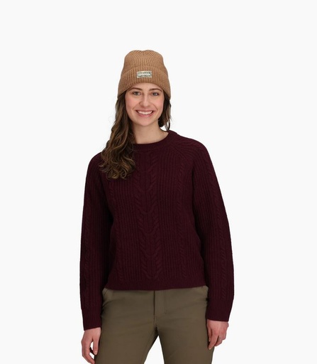 Rockcraft Cable Crew Dames Loganberry Htr