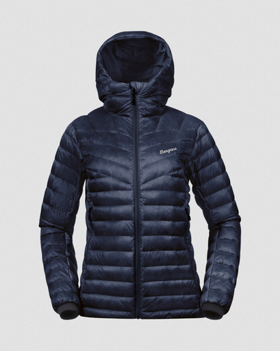 Rabot Light Down Jacket Hood Dames Navy Blue