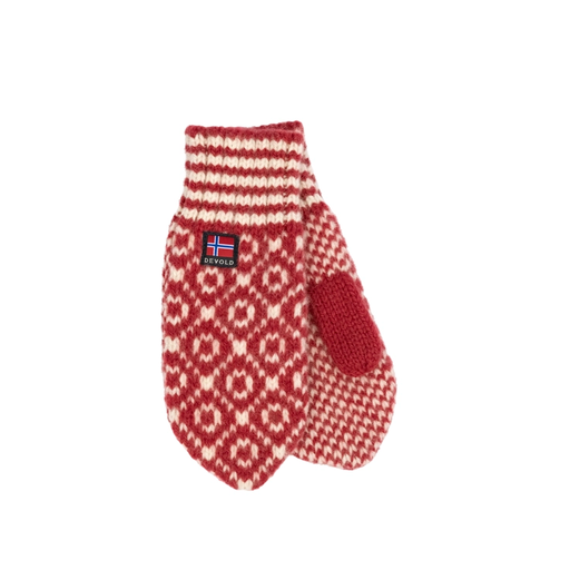 Svalbard Wool Mitten Hindberry/Offwhite