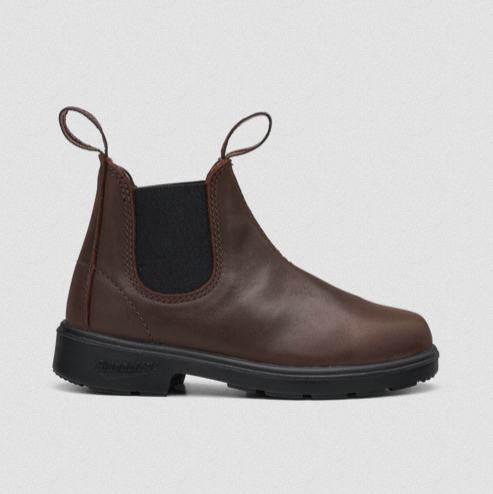 Kids Boots Leer Antique Brown