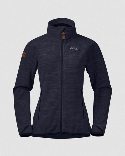 Hareid Fleece Jacket NoHood Dames Dark Navy