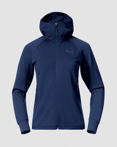 Rabot Merino Tech Midlayer Hoodie Dames Navy Blue