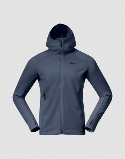 Rabot Merino Tech Midlayer Hoodie Heren Granite Blue