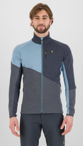 Men's Federa Full-zip Fleece Woodl.gray/Black/Smoke Blue