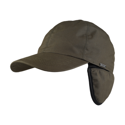 Baseball Cap with Earflap - 100% Cotton Olive