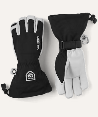 Army Leather Heli Ski - 5 finger Black