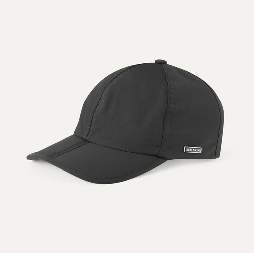 [13100038 0001 One Size] Salle - Waterproof Foldable Peak Cap Black