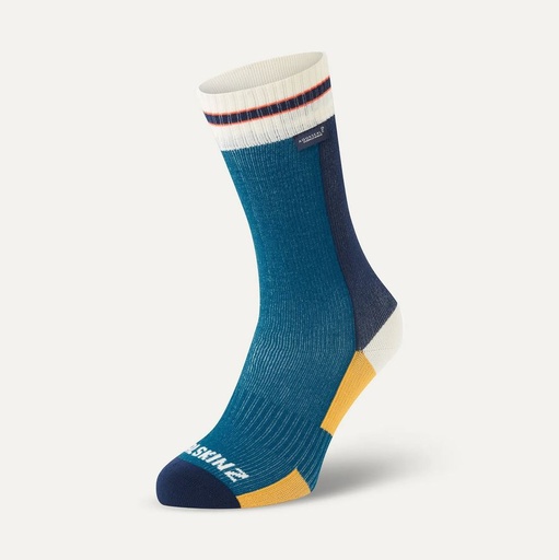 Billockby - Waterproof All Weather Mid Length Lightweight Cycling Sock Blue