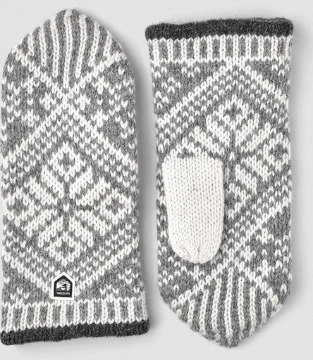 Nordic Wool Mitt Grey/Offwhite