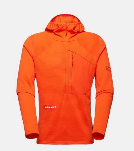 Eiger Nordwand Advanced FL Half Zip Hoodie Men Eiger Orange