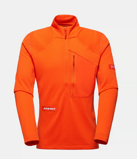 Men's Eiger Nordwand Advanced FL Half Zip Pull Eiger Orange