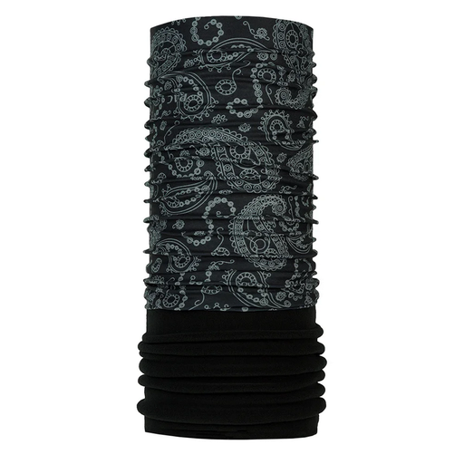 [8868-100] Recycled Fleece Paisley Black