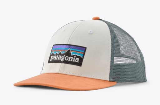 [38283-WTPE-ALL] P-6 Logo LoPro Trucker Hat White/Peach Sherbet