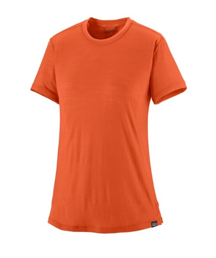 Women's Cap Cool Merino Shirt Coal Orange
