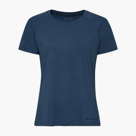 Essential Wool T-Shirt Dames Dark Sea