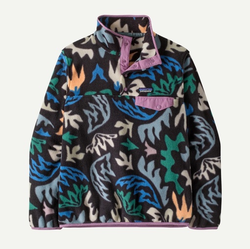 Women's Lightweight Synchilla Snap-T Fleece PullOver Kaleido: Black