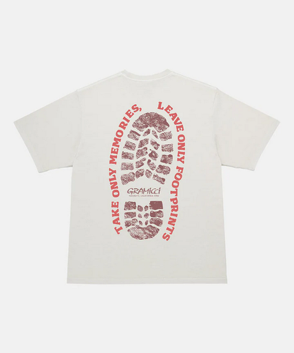 Footprints Tee Pigment Dyed Natural Pigment