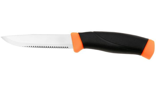 [MO 11829] Companion Serrated Knife with Sheath Orange