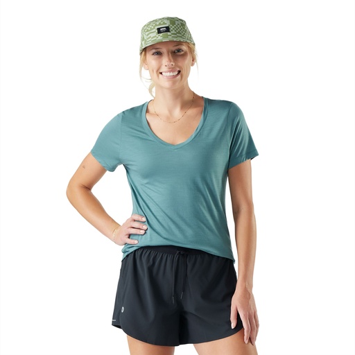 Women's Active Ultralite V-Neck Short Sleeve Dusty Teal
