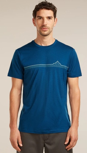 Men's Merino 150 Tech Lite SS Range Stripes Tee Atlantis