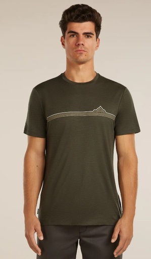 Men's Merino 150 Tech Lite SS Range Stripes Tee Dk Loden