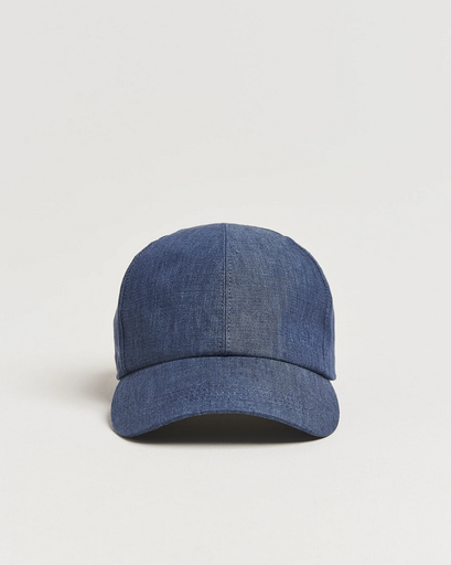 Baseball Classic Cap - 100 % Linen Denim
