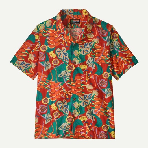 Men's Tidal Threads Camp Shirt Tropiclimb: Hot Ember