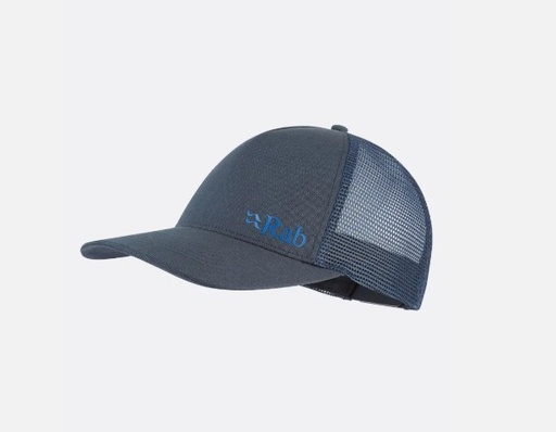 [QAB-60-TMB-ONE] Trucker Logo Cap Tempest Blue