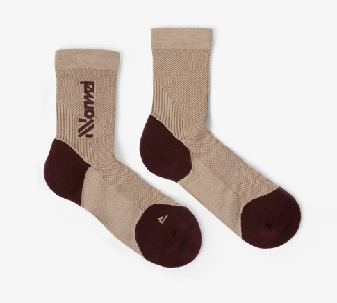 Merino Sock Beige/Bordeaux