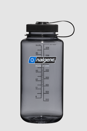 [N682021-0333] Drinking Bottle Wide-Mouth 1000 ml Gray/Black