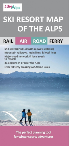 [CMO054] Ski Resort Map Of The Alps