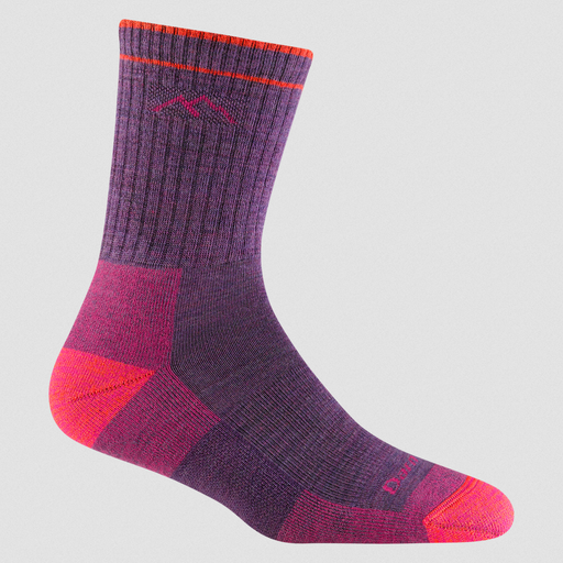 Women's Hiker Micro Crew Midweight With Cusion Plum Heather