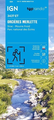 [IGN.3437ET] 3437ET Orcières-Merlette / Sirac / Mourre Froid / PNR des Ecrins
