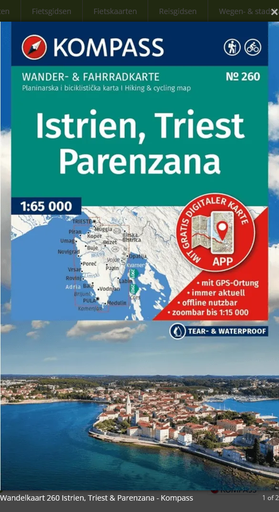 [KOMP.260.HR] Wandelkaart 260 Istrien, Triest, Parenzana