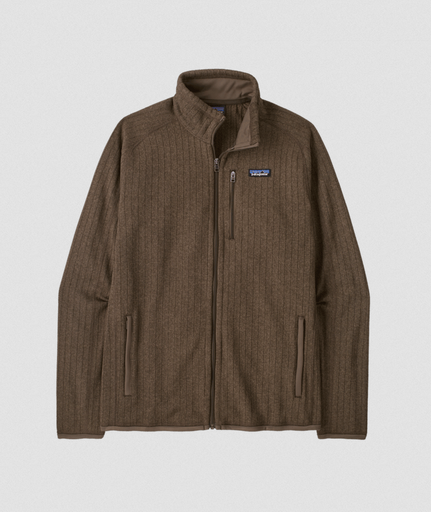 Men's Better Sweater Jacket Marlow Brown Rib Knit