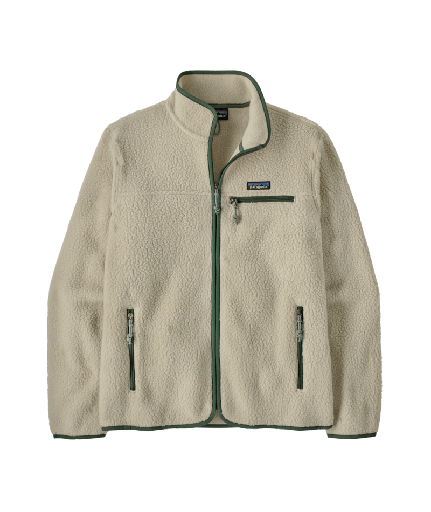 Men's Retro Pile Jacket Pelican w/Canopy Green